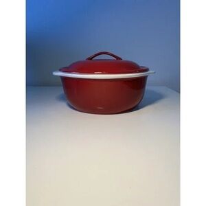 Corningware Crimson Round Casserole Dish with Lid